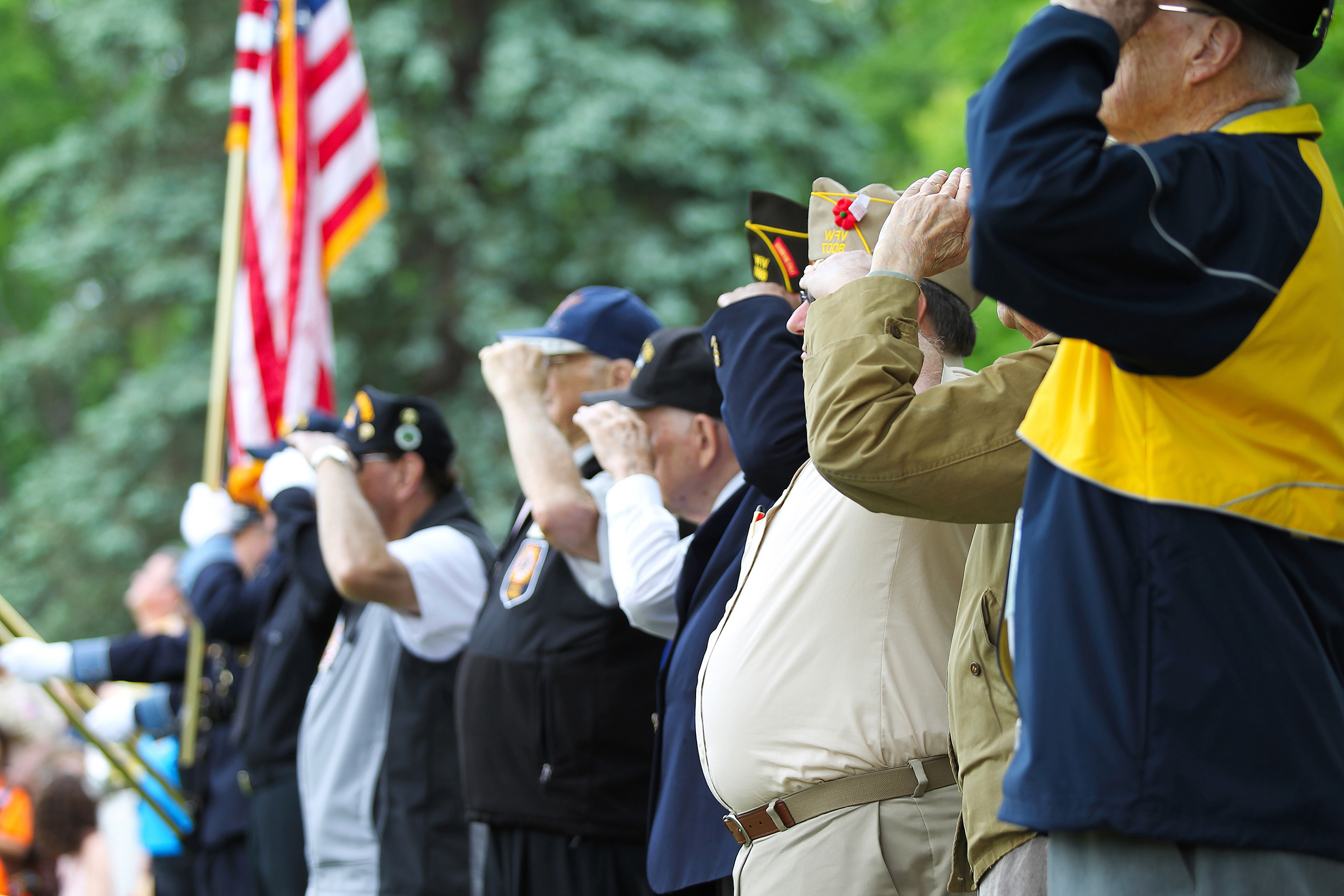 veterans saluting